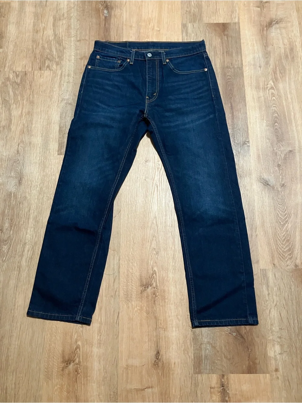 Levi's Men's Dark Blue Straight-Leg Jeans